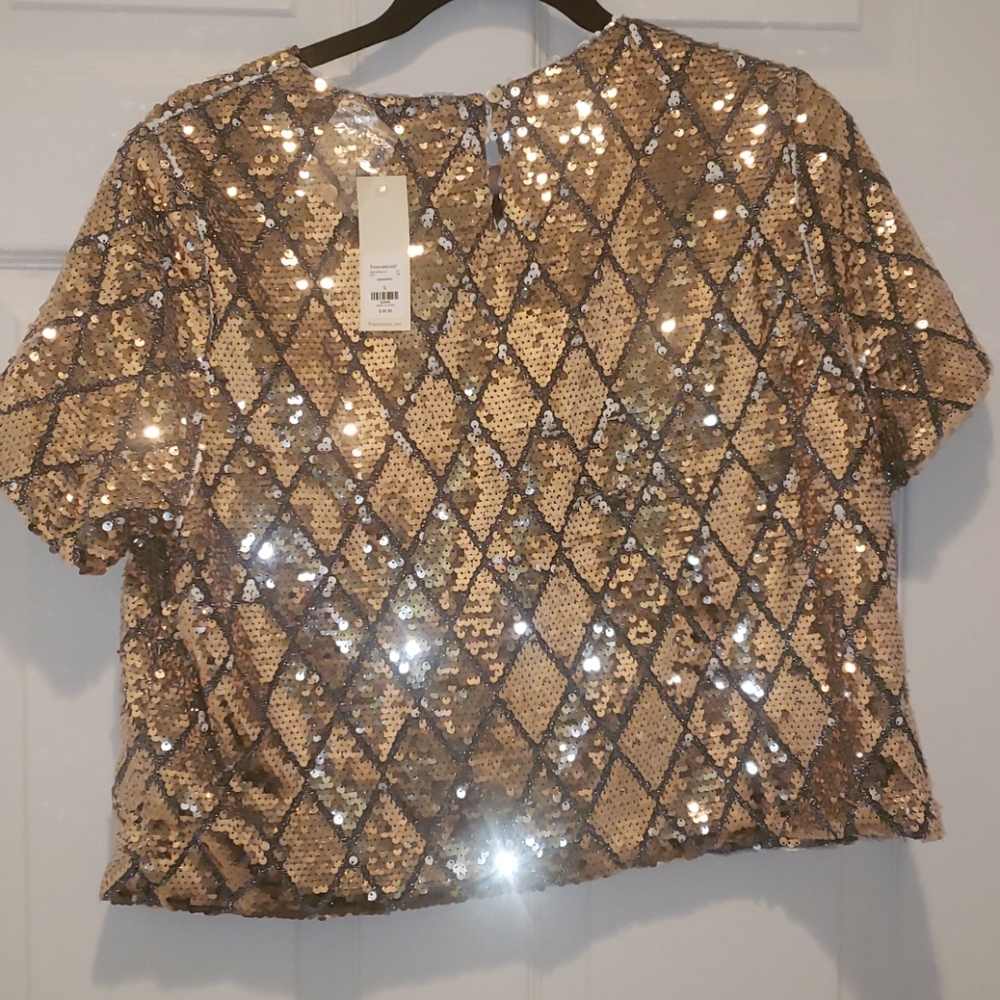Sequins semi crop top - Picture 3 of 4